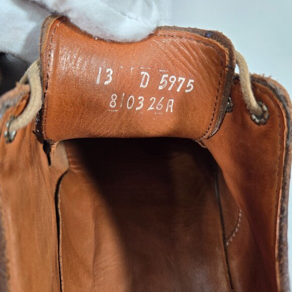 ALLEN EDMONDS Old Money BROWN Leather Plain Toe Derby Oxford Casual Shoe Size13D - Picture 16 of 17